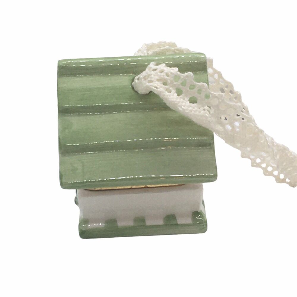 Vintage Birdhouse Hinged Jewelry/Trinket/Gift‎ Box Ornament Butterfly Cottage - Picture 5 of 12